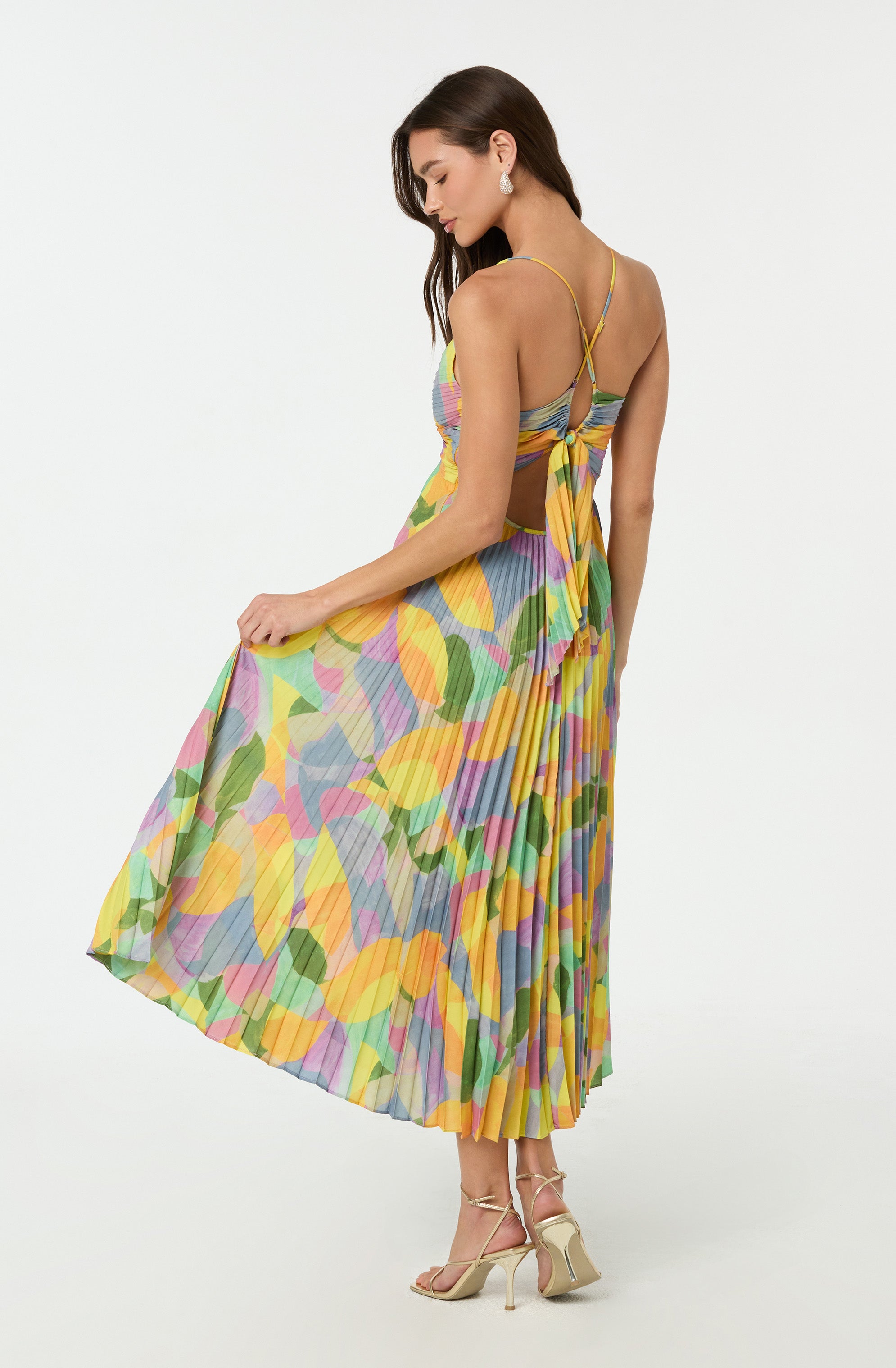 Amelia Sheppard | Pleated Floral Summer Dress For Women