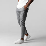 Lorcan Merefield | Navy Slim Fit Stretch Ankle Trousers For Men