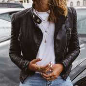 Sophie Laurent | Classic Leather Jacket For Women