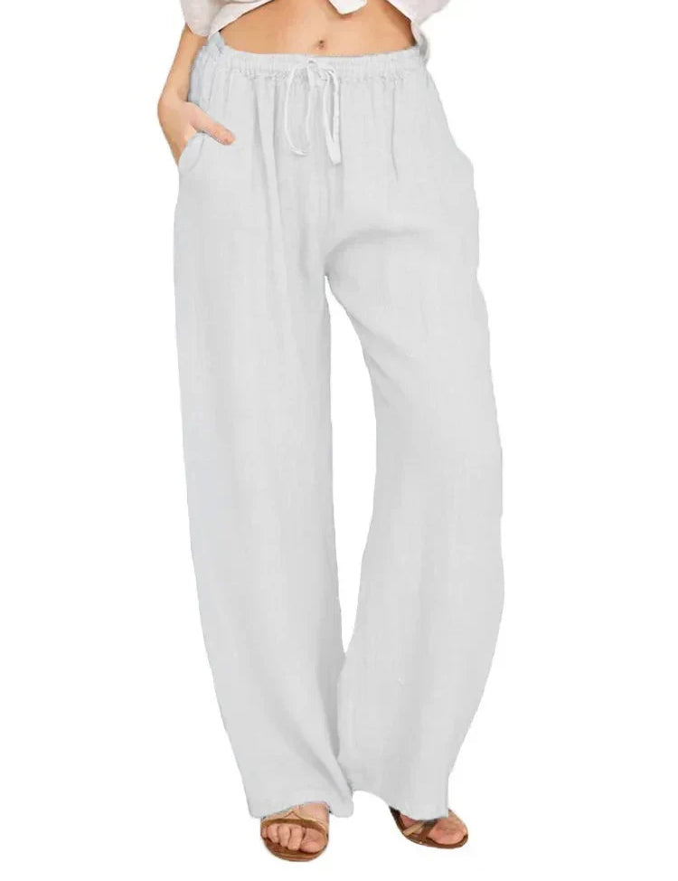 Alessia Romano | Relaxed Linen Wide-Leg Pants For Women