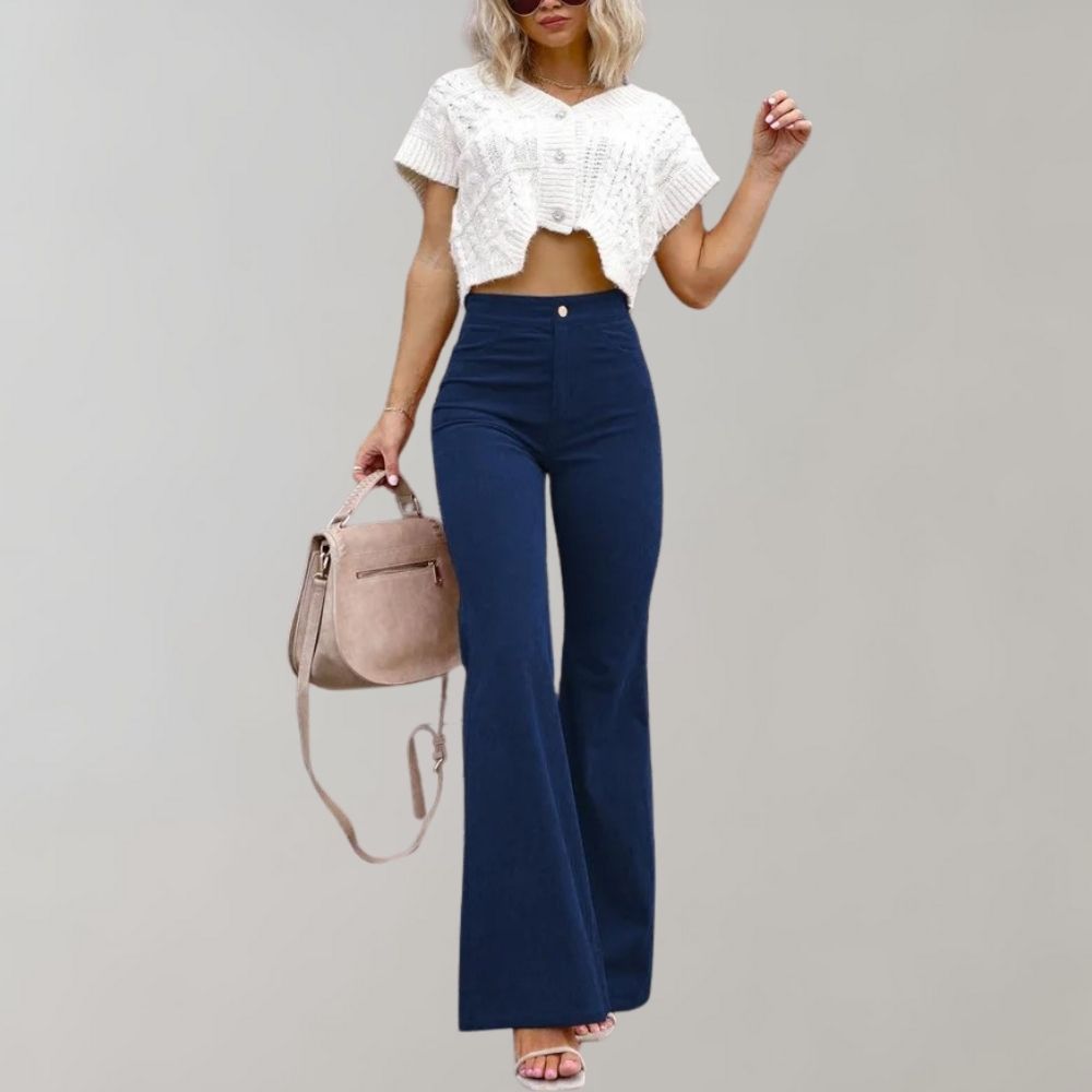 Giulia Bellini | High Waisted Flared Pants For Women