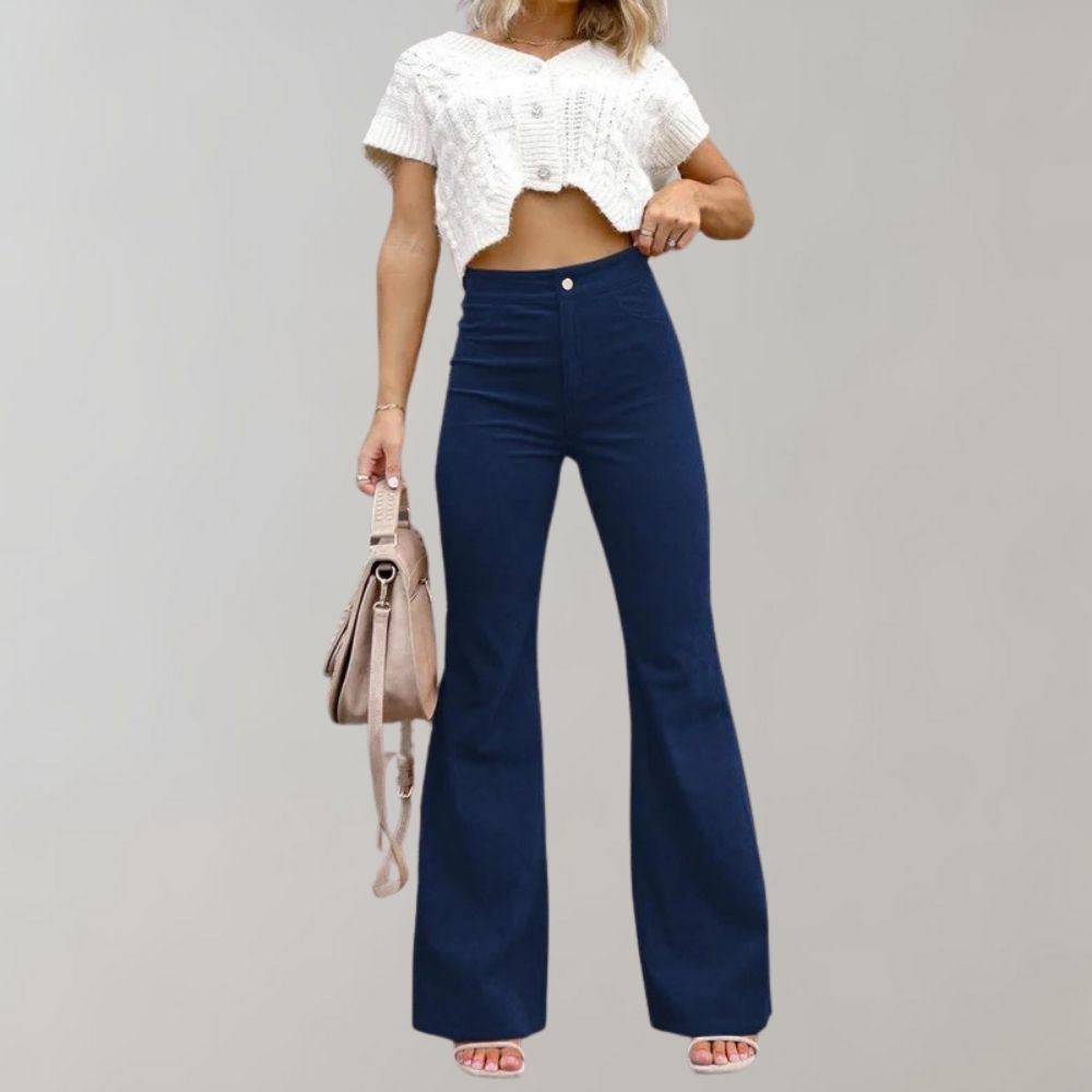 Giulia Bellini | High Waisted Flared Pants For Women