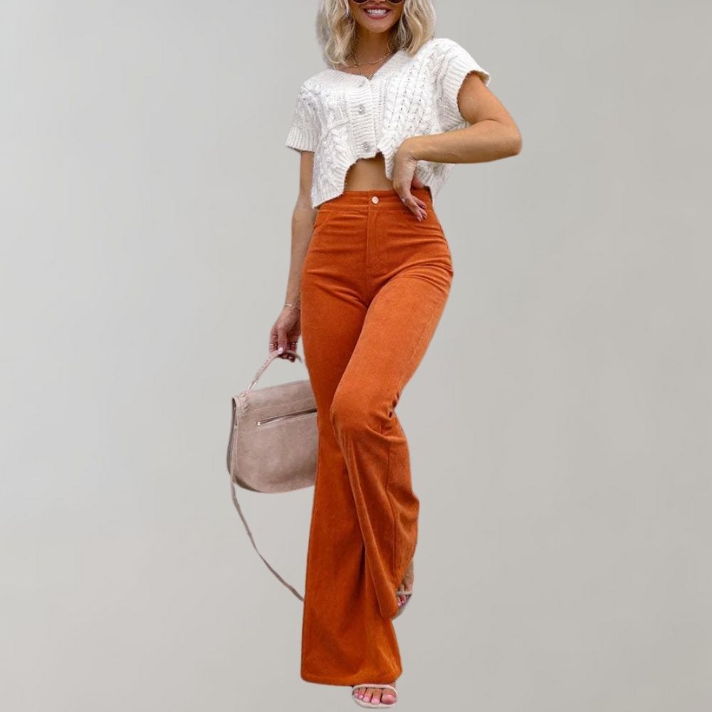 Giulia Bellini | High Waisted Flared Pants For Women