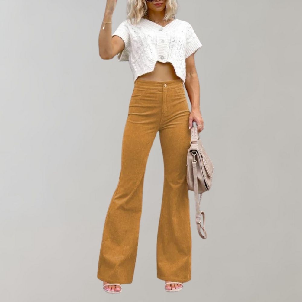 Giulia Bellini | High Waisted Flared Pants For Women