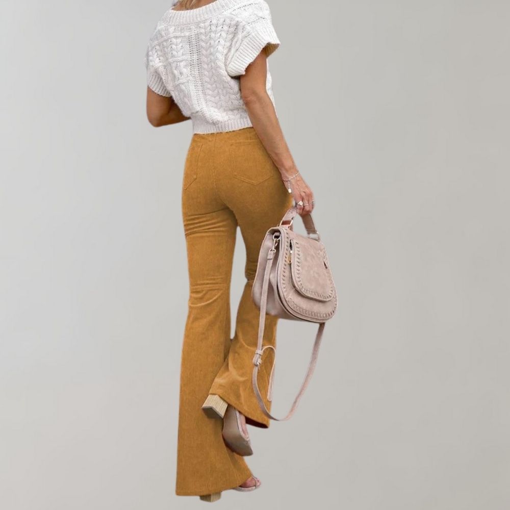 Giulia Bellini | High Waisted Flared Pants For Women