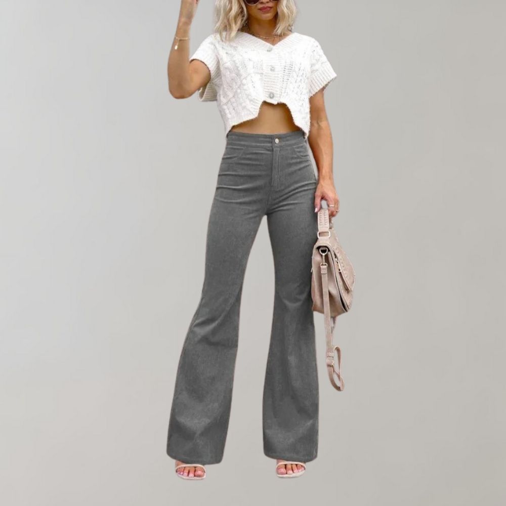 Giulia Bellini | High Waisted Flared Pants For Women