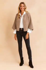 Élodie Laurent | Luxury Cape-Style Jacket For Women