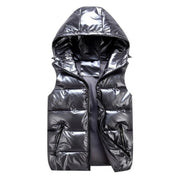 Harper Mitchell | Metallic Puffer Vest For Men