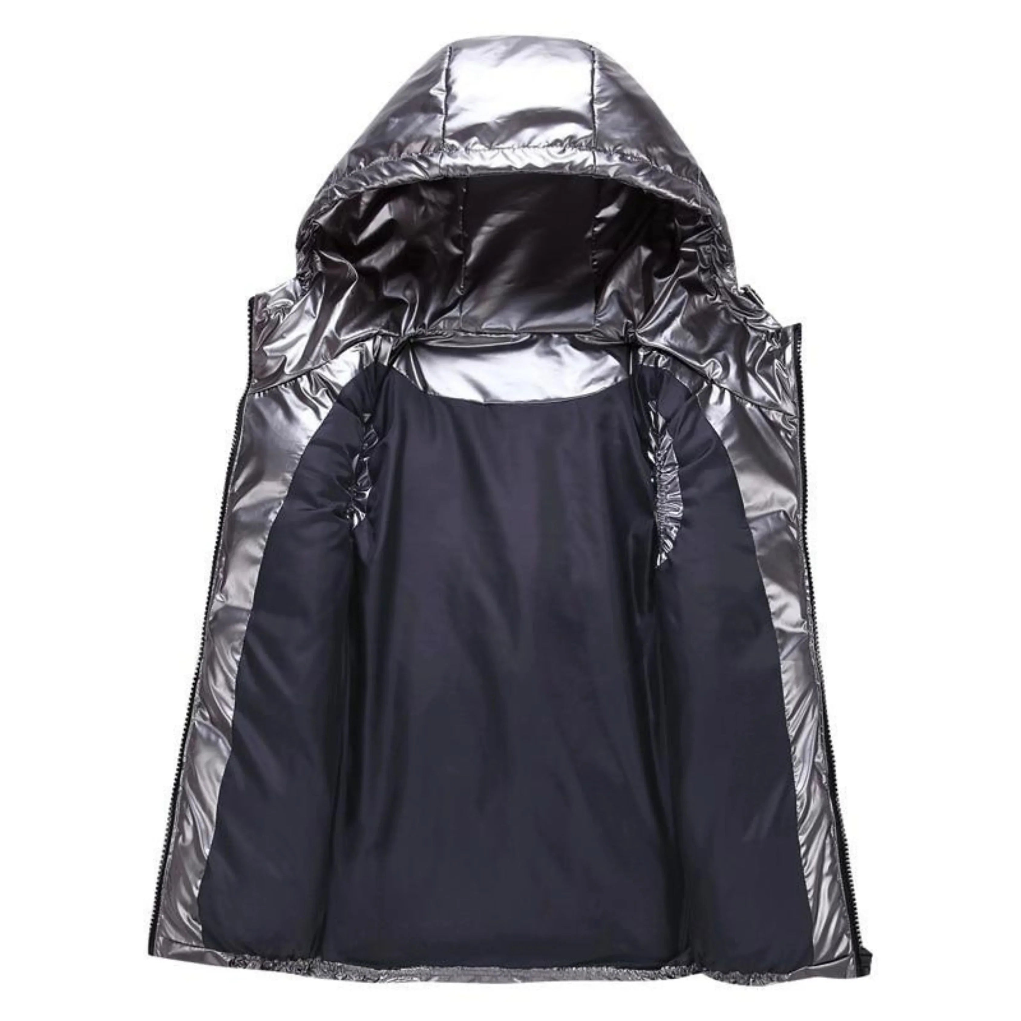 Harper Mitchell | Metallic Puffer Vest For Men