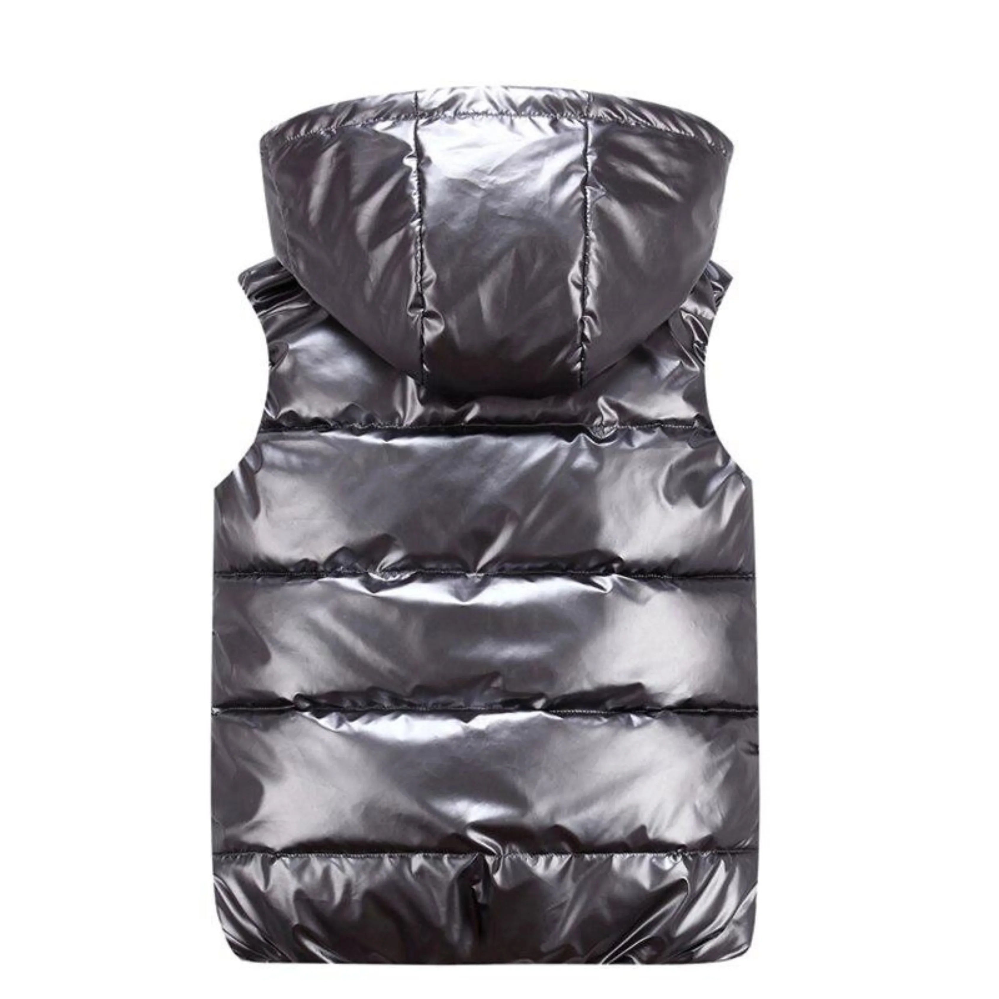 Harper Mitchell | Metallic Puffer Vest For Men