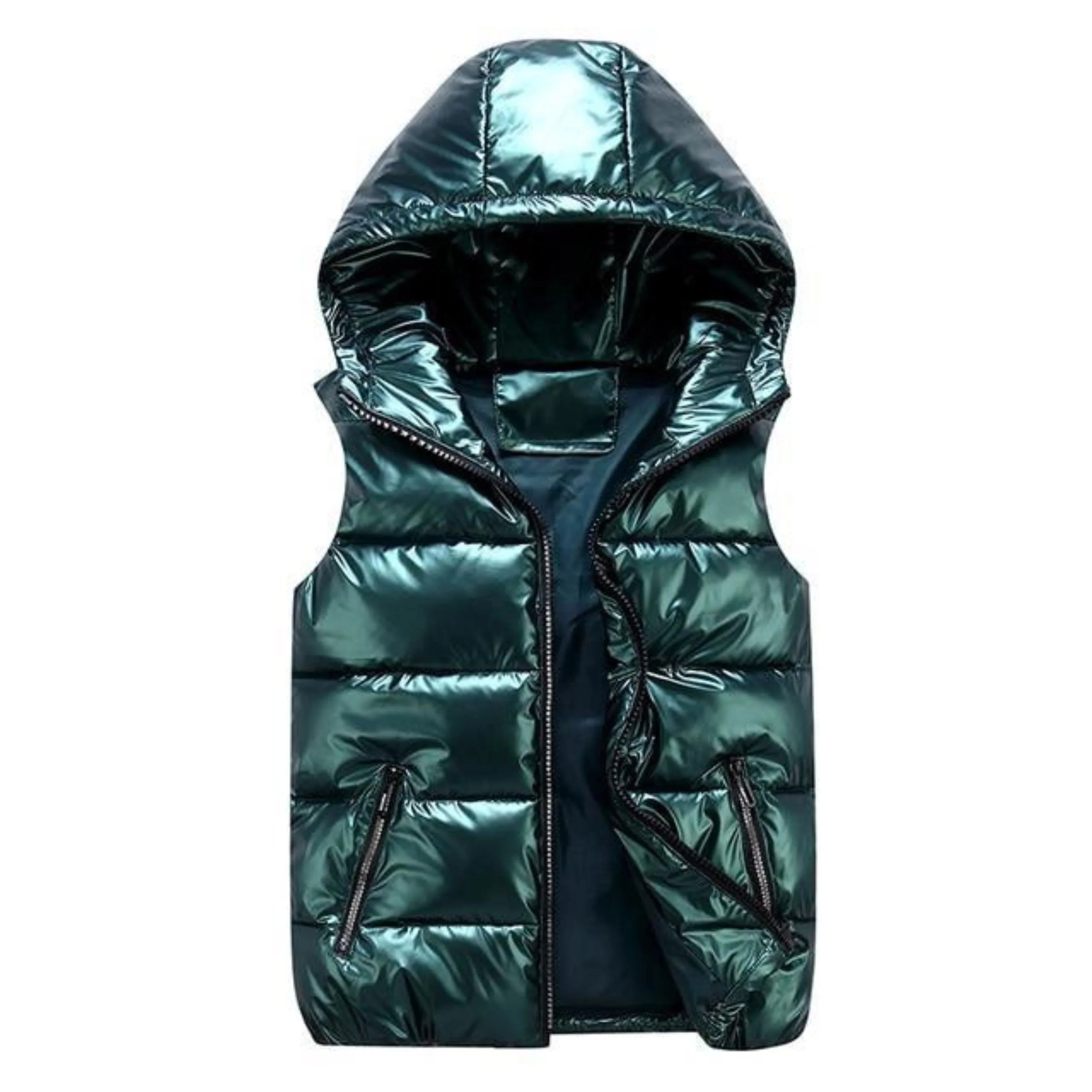 Harper Mitchell | Metallic Puffer Vest For Men