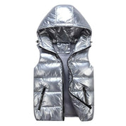 Harper Mitchell | Metallic Puffer Vest For Men
