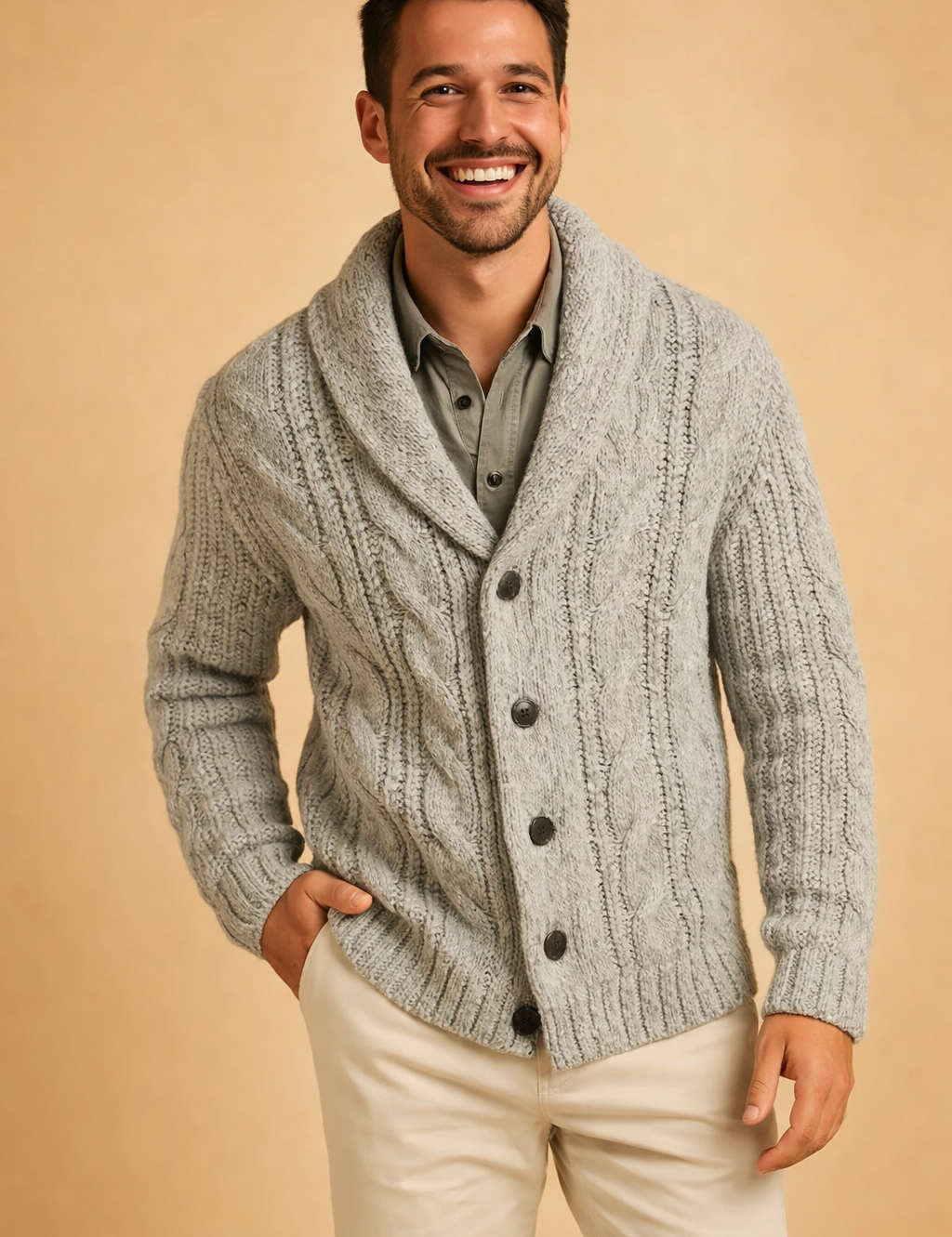 Luca Moretti | Premium Knit Cardigan For Men