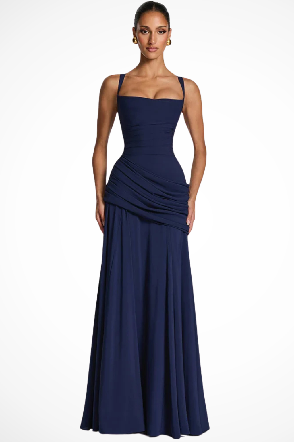Phoebe Hartington | Elegant Draped Evening Gown For Women