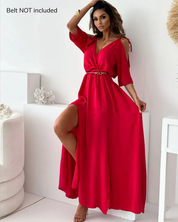 Valentina Moreau | Flowing Maxi Dress With Luxe Cold-Shoulder Detail For Women