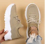 Zoe Parker | White Lace-Up Fashion Sneakers For Women