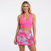 Annabel Fairfax | Floral Halter Swim Skirt Set For Women