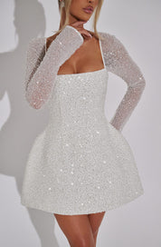 Arabella Kensington | Sparkling Long Sleeve Mini Dress For Women