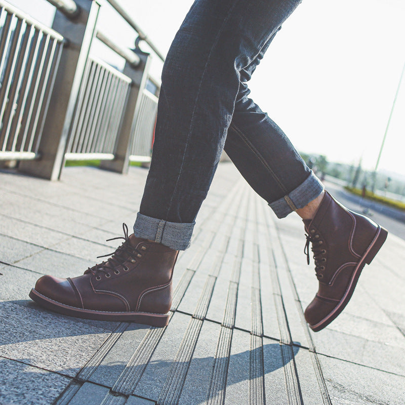 Alessandro Romano | Heritage Leather Work Boots For Men