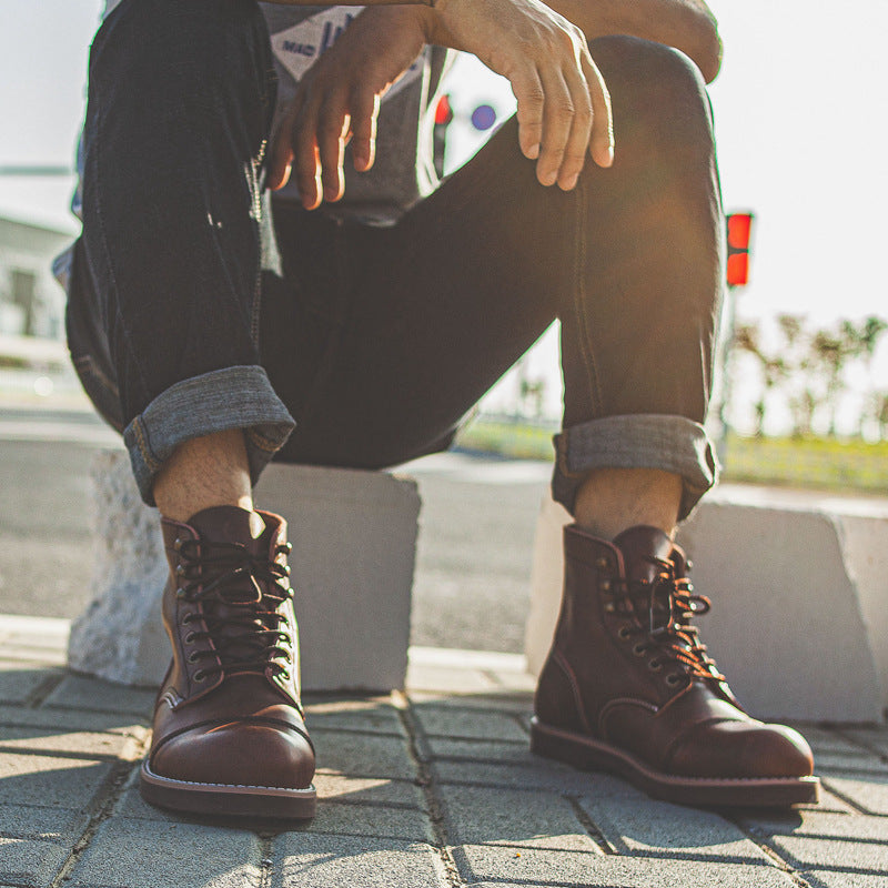 Alessandro Romano | Heritage Leather Work Boots For Men