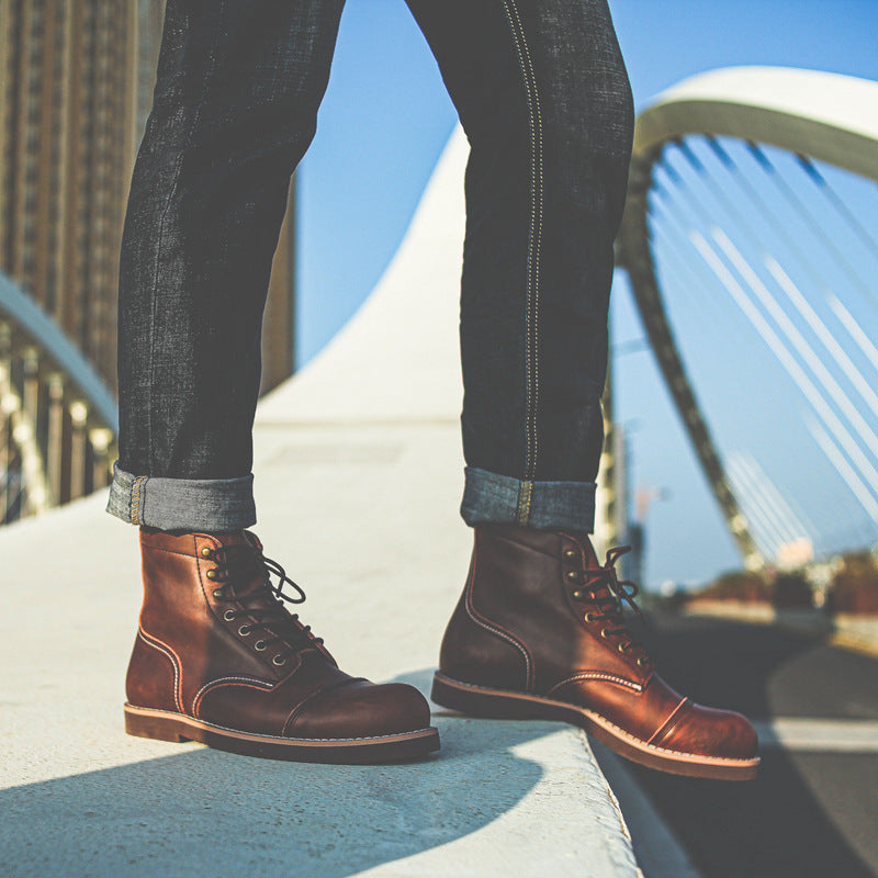Alessandro Romano | Heritage Leather Work Boots For Men