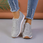 Brianna Scott | Glitter Slip-On Fashion Sneakers For Women