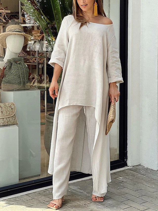 Gemma Alderton | Flowing Linen Two-Piece Set For Women