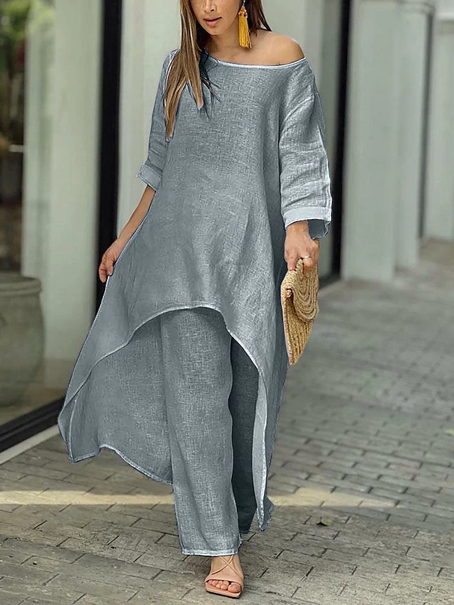 Gemma Alderton | Flowing Linen Two-Piece Set For Women