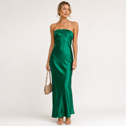 Ava Cromwell | Strapless Satin Maxi Dress For Women