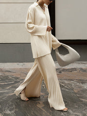 Isla Crawford | Oversized Pleated Two-Piece Lounge Set For Women