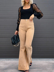 Briana DeLuca | Flared Corduroy Pants For Women