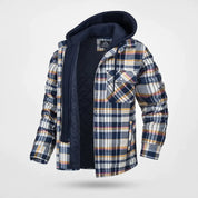 Luca Whitmore | Quilted Hooded Flannel Jacket For Men