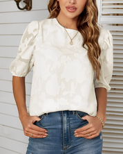 Amelie Rousseau | Floral Puff Sleeve Blouse For Women