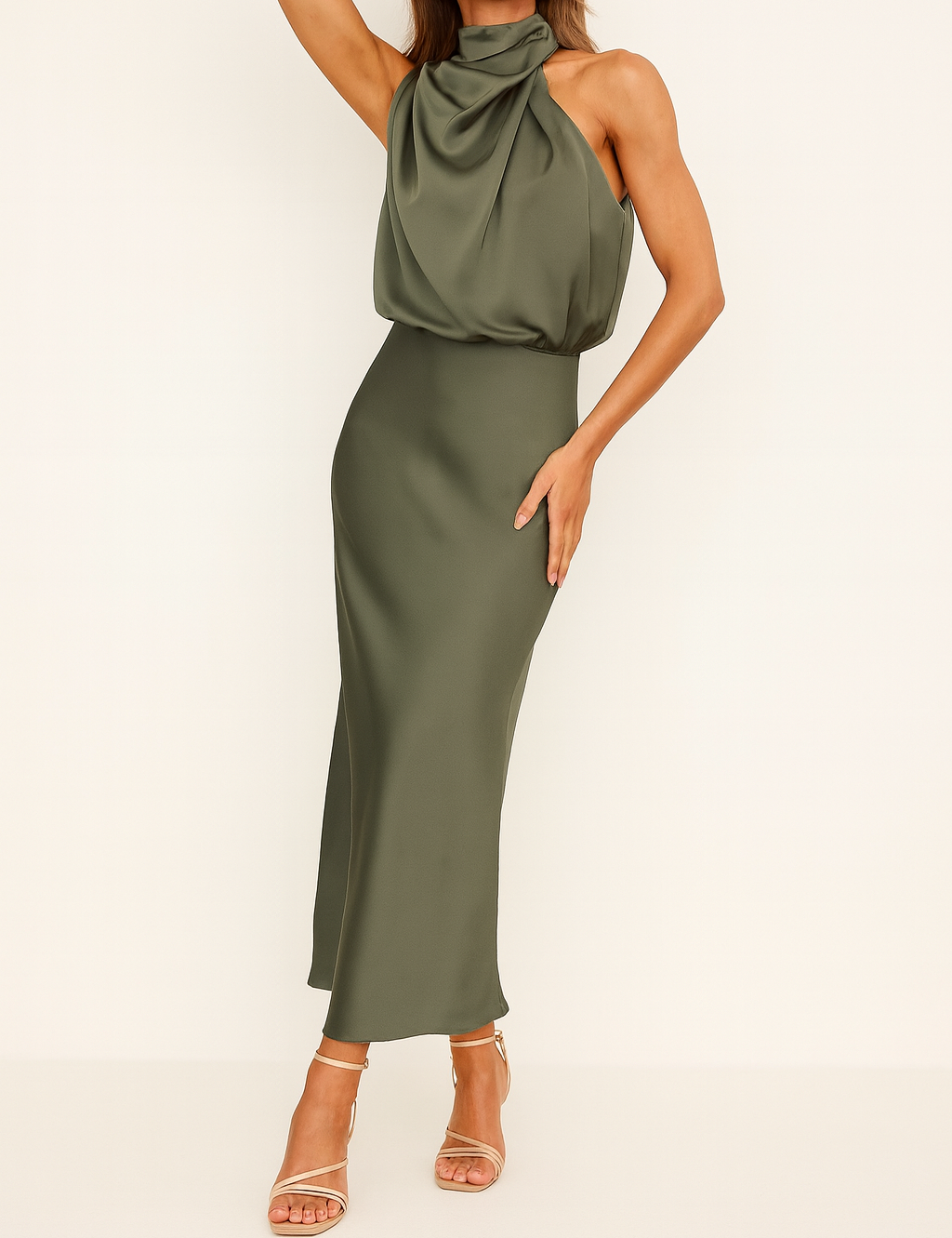 Aurora Bellini | Satin Midi Dress For Women