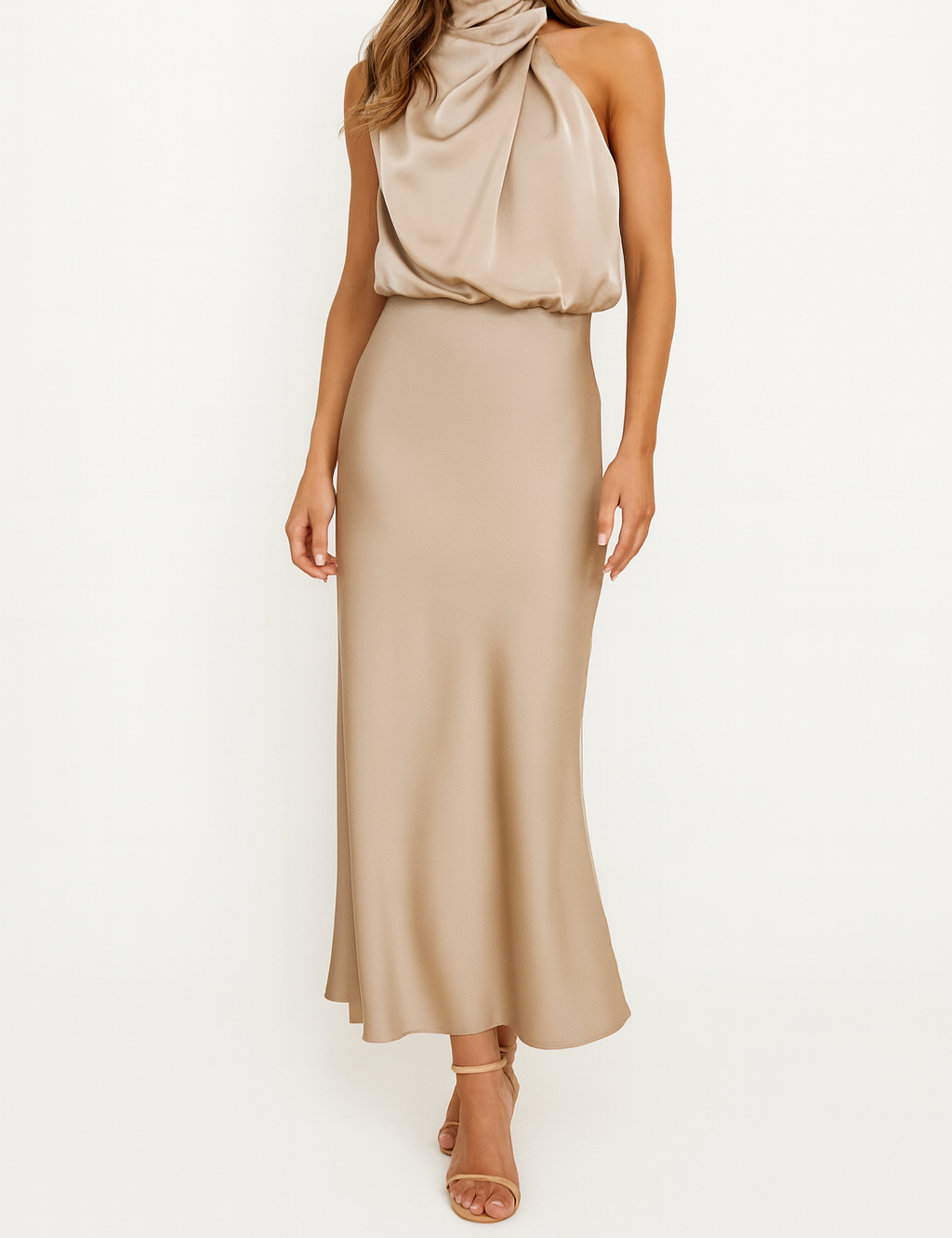 Aurora Bellini | Satin Midi Dress For Women