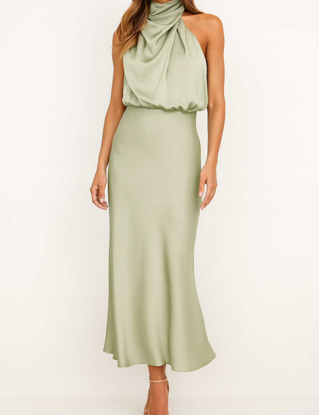 Aurora Bellini | Satin Midi Dress For Women