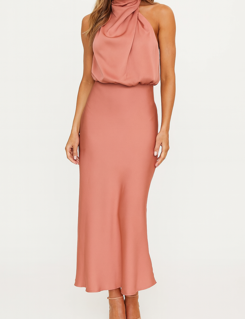Aurora Bellini | Satin Midi Dress For Women