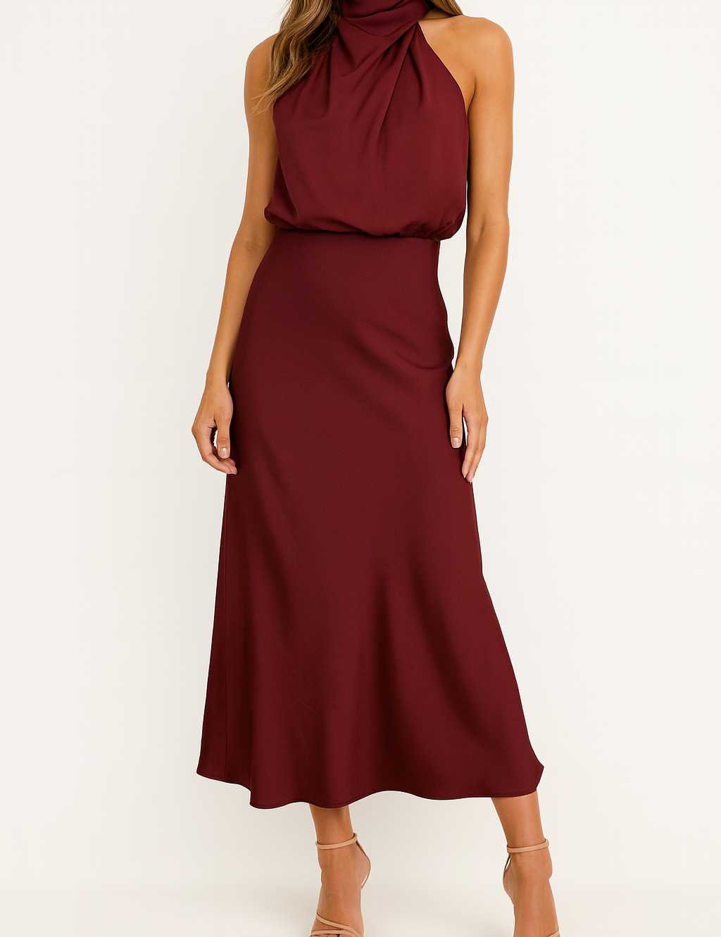 Aurora Bellini | Satin Midi Dress For Women