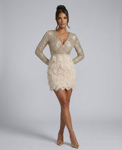 Scarlett Henning | Sequin & Fringe Long Sleeve Mini Dress For Women