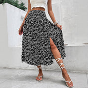 Maeve Thornton | Ditsy Floral Split-Hem Midi Skirt