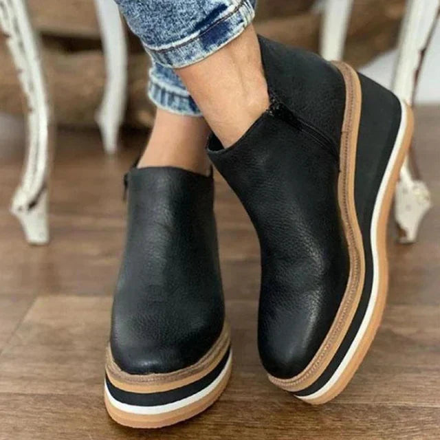Camille Dubois | Elevated Platform Ankle Boots with Everyday Comfort For Women