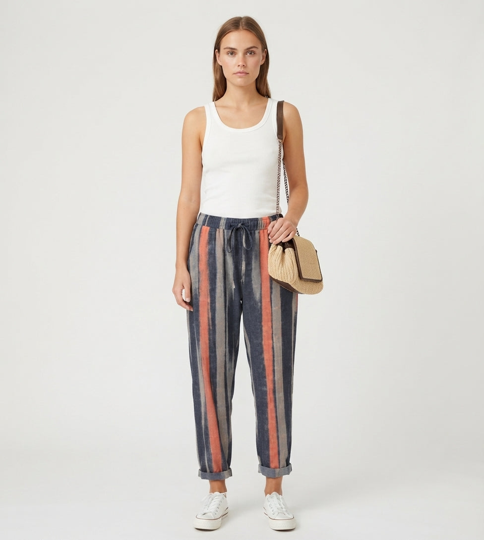 Bridget Callahan | Striped Linen Trousers For Women