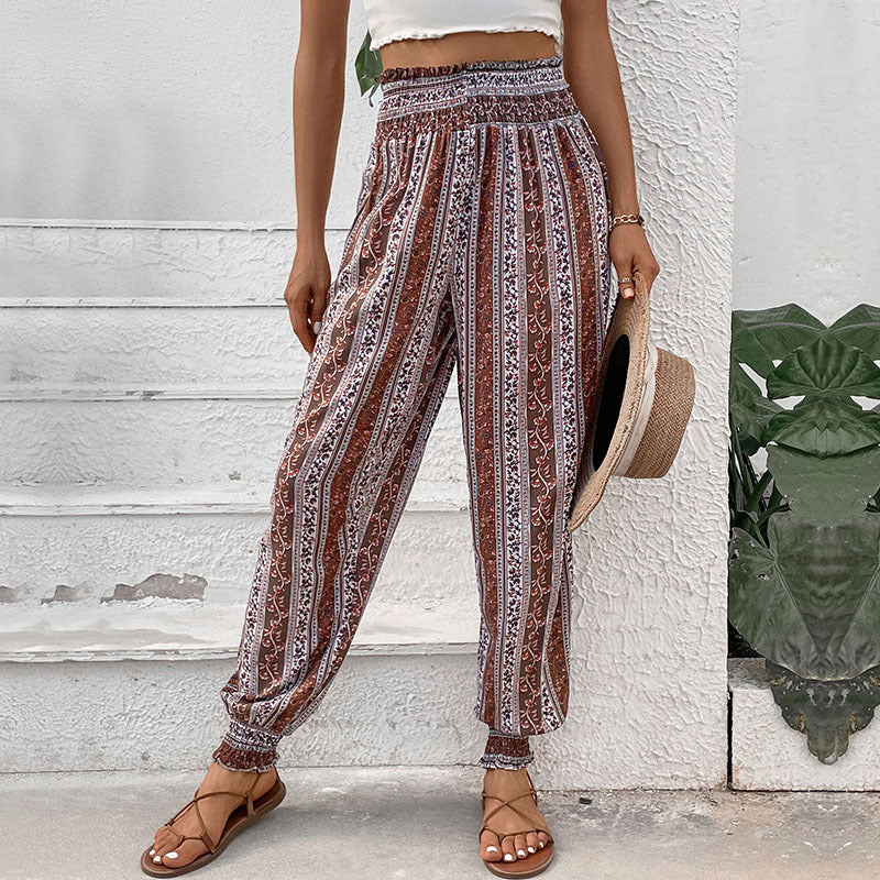 Matilda Radcliffe | Botanical Print Lantern Pants For Women