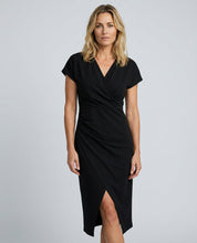 Elise Calloway | Wrap Midi Dress Navy For Women