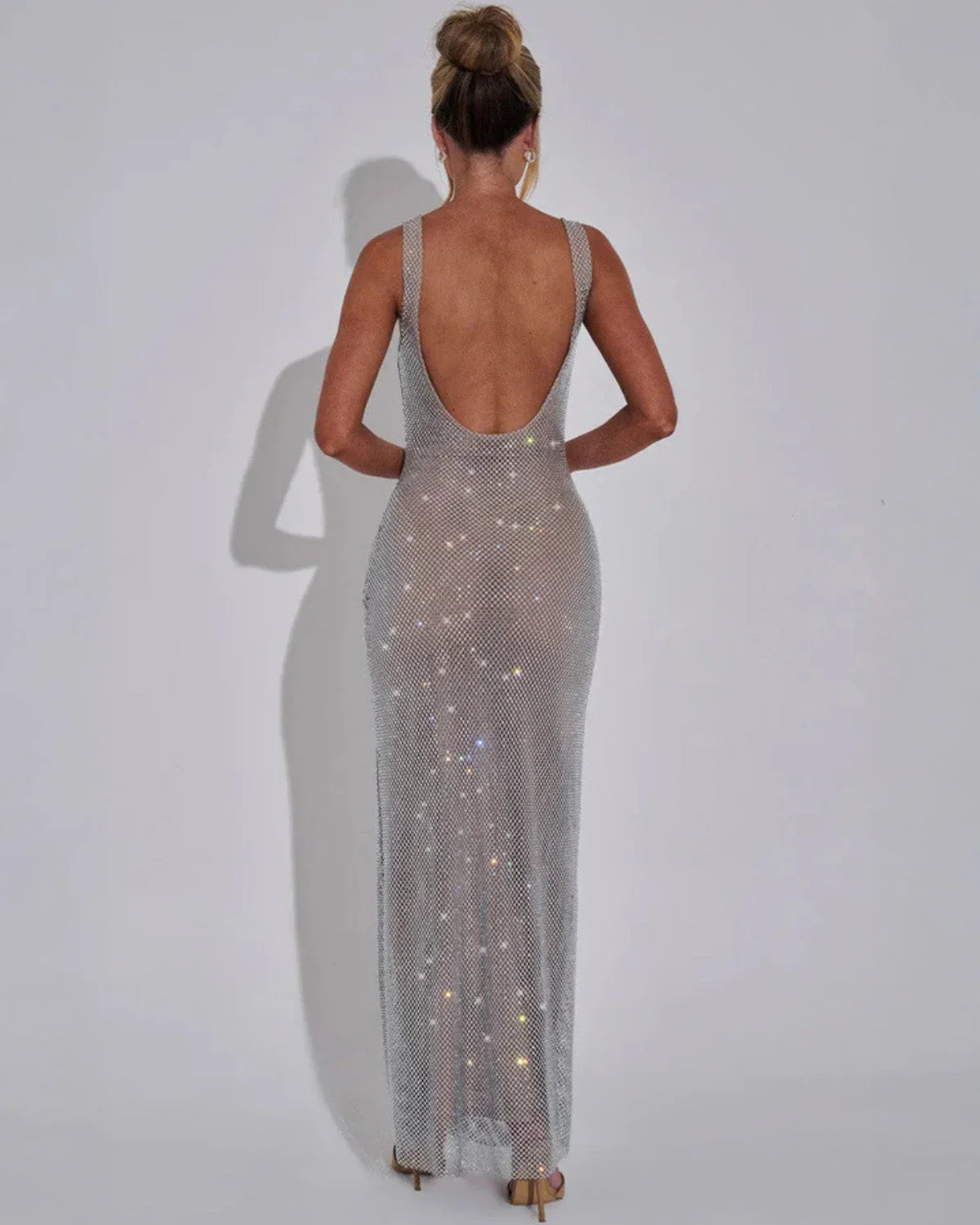Scarlett Devereux | Red Sequin Maxi Dress For Women