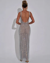 Scarlett Devereux | Red Sequin Maxi Dress For Women