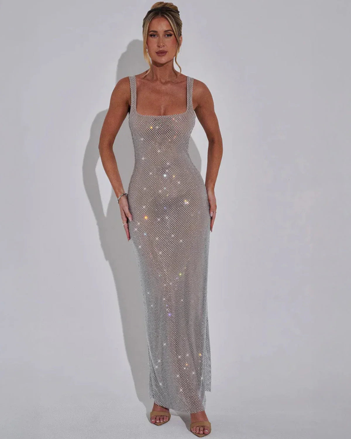 Scarlett Devereux | Red Sequin Maxi Dress For Women