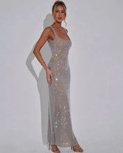 Scarlett Devereux | Red Sequin Maxi Dress For Women
