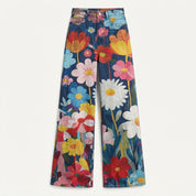 Charlotte Whitfield | Wide-Leg Pants With Floral Print For Women