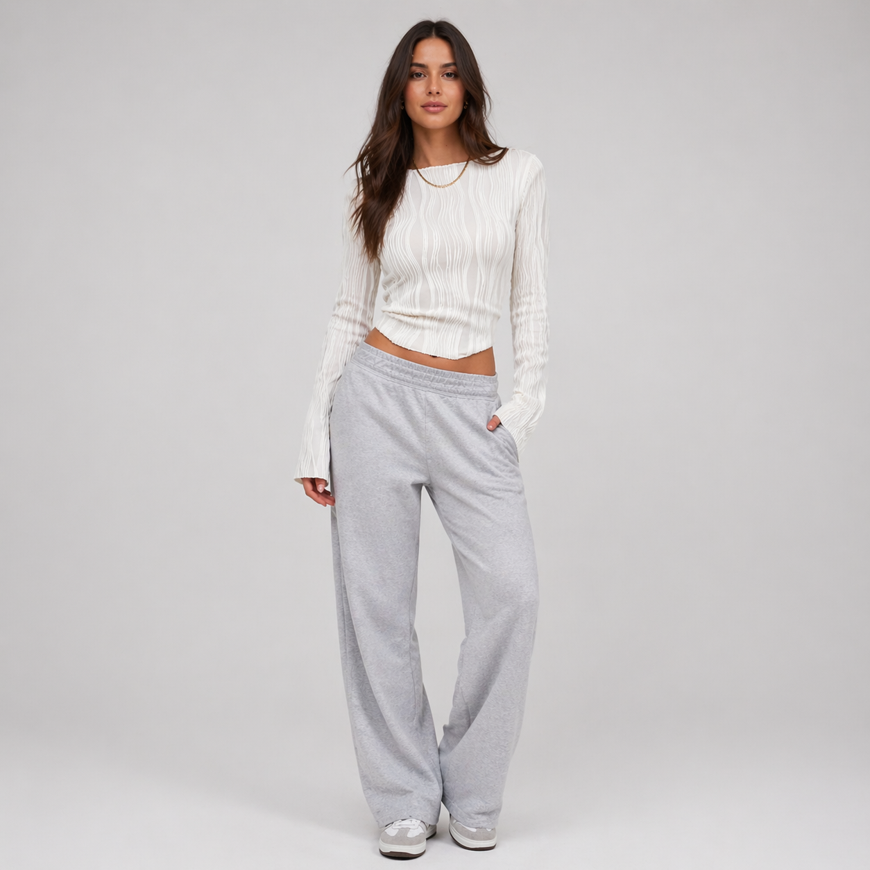 Elise Montclair | Textured Crop Top For Women